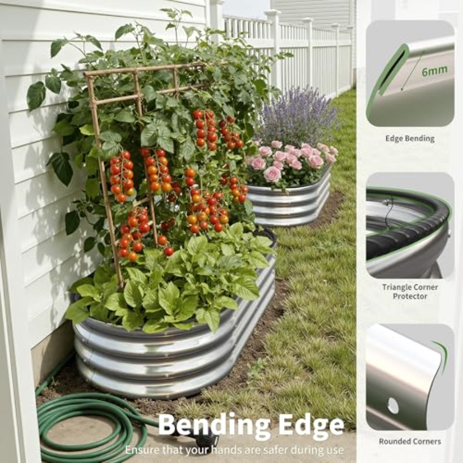 Jardinera Elevada Ovalada Gran - Raised Garden Bed reseña y precio